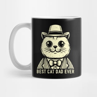 Best Cat Dad Ever // Vintage Cat Design Mug